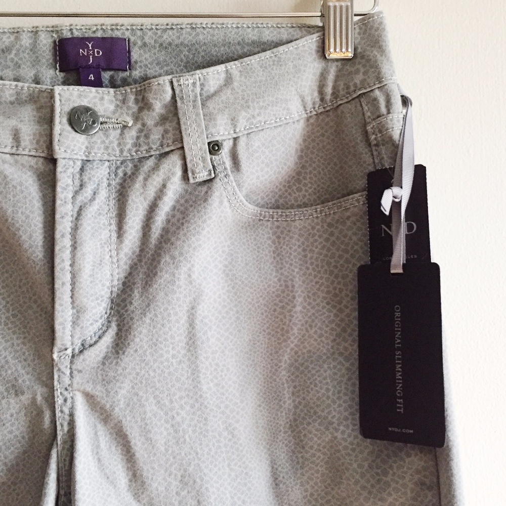 NWT NYDJ Alisha Fitted Ankle Lizard Print Jeans